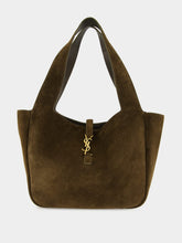 Saint Laurent Le 5 à 7 Bea Tote in Light Musk Suede