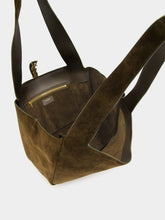 Saint Laurent Le 5 à 7 Bea Tote in Light Musk Suede