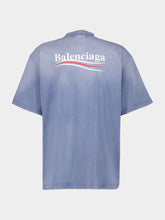 Balenciaga Faded Blue Medium Fit T-Shirt