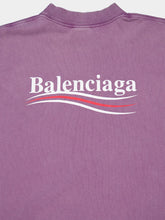 Balenciaga Political Campaign T-Shirt in Faded Purple