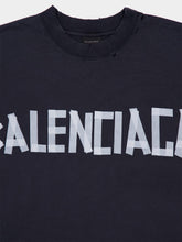 Balenciaga Black Tape Type T-Shirt Medium Fit Faded Washed