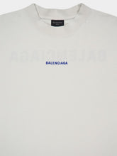 Balenciaga Dirty White and Blue Back T-Shirt