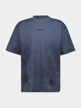 Balenciaga Faded Dark Blue Cotton T-Shirt