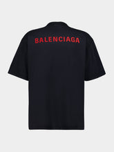 Balenciaga Faded Black Cotton Back T-Shirt