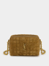 Saint Laurent Suede Cassandre Matelassé Carré Mini Camera Bag