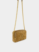 Saint Laurent Suede Cassandre Matelassé Carré Mini Camera Bag