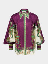 Alémais Purple Ruthie Silk Blend Shirt