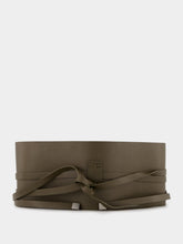 Altuzarra Khaki Leather Wide Belt
