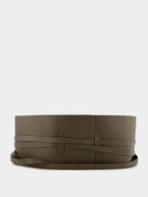 Altuzarra Khaki Leather Wide Belt