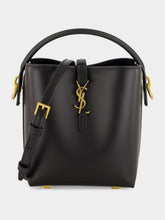 Le 37 Mini Bucket Bag in Black Shiny Leather