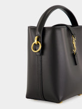 Saint Laurent Le 37 Mini Bucket Bag in Black Shiny Leather