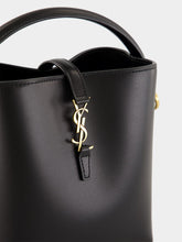 Saint Laurent Le 37 Mini Bucket Bag in Black Shiny Leather