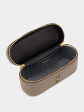 Saint Laurent Plaza Taupe Gaby Vanity Bag in Lambskin