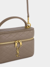 Saint Laurent Plaza Taupe Gaby Vanity Bag in Lambskin