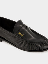 Saint Laurent Le Loafer in Black Shiny Lambskin Leather