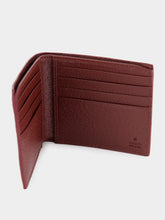 Gucci Black Gg Wallet With Bordeaux Interior