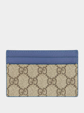 Gucci Ebony and Blue Bi-Color GG Supreme Card Case