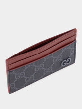 Gucci Black and Burgundy GG Card Case