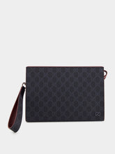 Gucci Black GG Leather Pouch