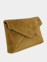 Saint Laurent Golden Leaf Cassandre Suede Envelope Pouch