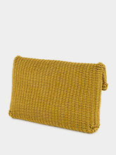 Saint Laurent Cassandre Large Envelope Pouch in Rope Natural Brown