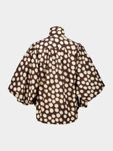 Alémais Chocolate Paula Silk Blend Blouse