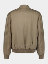 Saint Laurent Twill Teddy Bomber Jacket