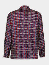 Gucci Horsebit Print Silk Shirt