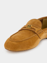 Gucci Interlocking G Brown Suede Loafers