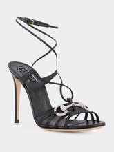 Black Crystal Horsebit 105mm Heels