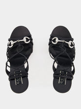 Gucci Black Crystal Horsebit 105mm Heels