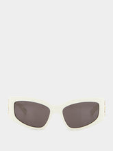 Balenciaga White Bossy Cat Sunglasses