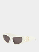 Balenciaga White Bossy Cat Sunglasses