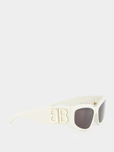 Balenciaga White Bossy Cat Sunglasses