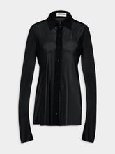 Saint Laurent Semi-Sheer Crepe Jersey Shirt