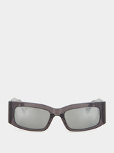 Balenciaga Paper Rectangular Sunglasses in Dark Grey