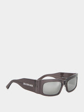 Balenciaga Paper Rectangular Sunglasses in Dark Grey