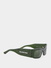 Balenciaga Green Rectangle Frame Sunglasses