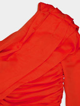 Saint Laurent Silk Muslin One-Shoulder Dress