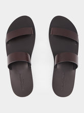 Saint Laurent Ultra Dark Brown Pepe Leather Slide Sandals