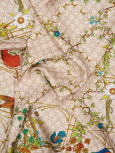 Gucci Ivory Printed Silk Carré