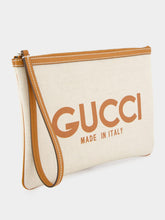 Gucci Beige Gucci Print Clutch