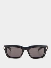 Gucci Shiny Black Rectangular Sunglasses