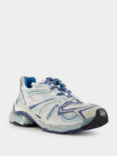 Balenciaga White, Blue & Beige Runner 2.0 Sneakers