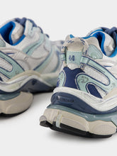 Balenciaga White, Blue & Beige Runner 2.0 Sneakers
