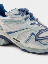 Balenciaga White, Blue & Beige Runner 2.0 Sneakers