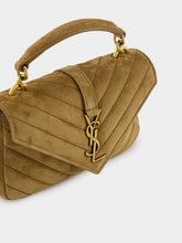 Saint Laurent Golden Leaf College Mini Suede Bag