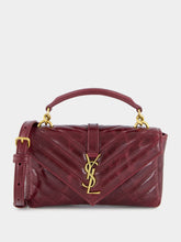 Saint Laurent Deep Hot Wine College Mini Bag