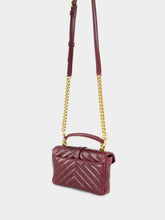 Saint Laurent Deep Hot Wine College Mini Bag