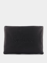 Saint Laurent Black Leather Logo Pouch